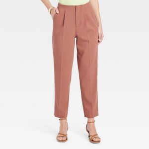 A New Day Women’s High-Rise Tailored Trousers in Pink